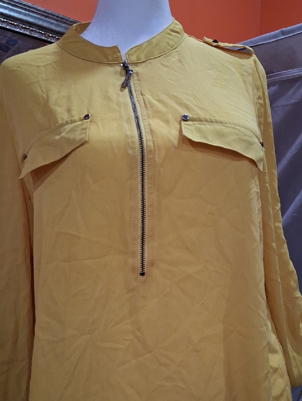 a'gaci Mustard Yellow Blouse